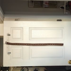Brown grommet belt